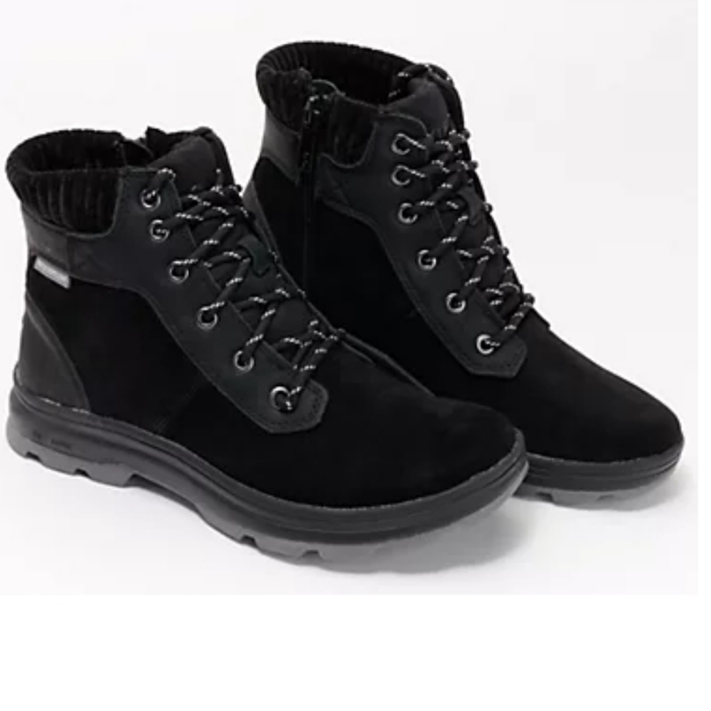 Ryka Brunswick Black Leather Suede Lace Up Hiking Style Bootie Nwot Sz 9.5 View 3
